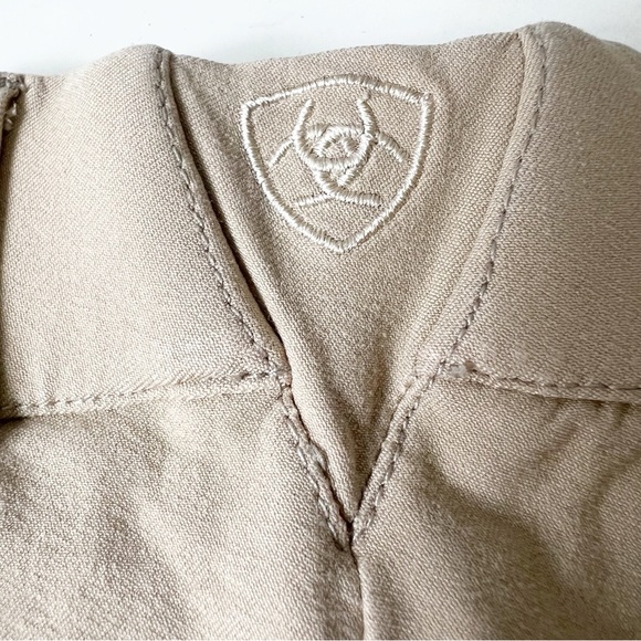 Kids Ariat Heritage Euroseat Knee Patch Riding Breeches Tan Size 12 - Picture 7 of 10